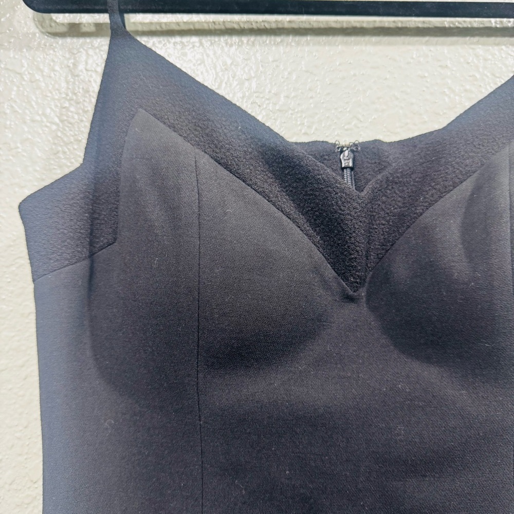 Black Halo Chantal Sleek Black Midi Dress Size 8 - Picture 5 of 16